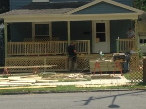 front of home renovation